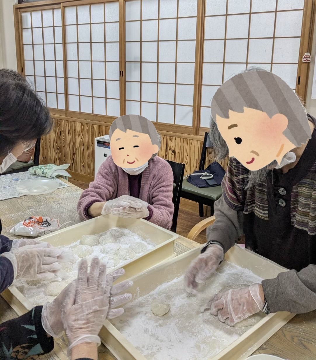 餅つき大会しました！